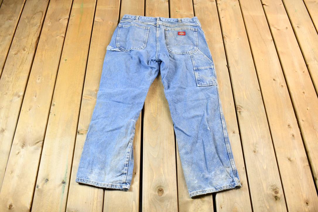 Vintage 2000s Distressed Denim Dickies Carpenter Work Pants Size 32 x 28