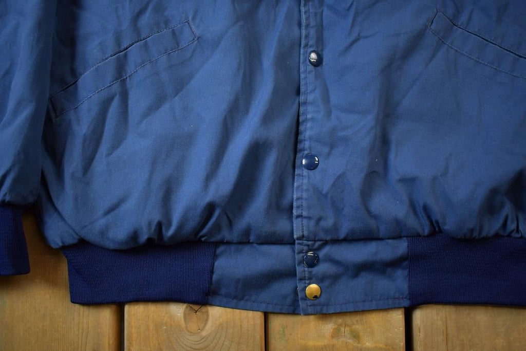 Vintage 1990s Cooper Engineering Button Snap Light Bomber Jacket