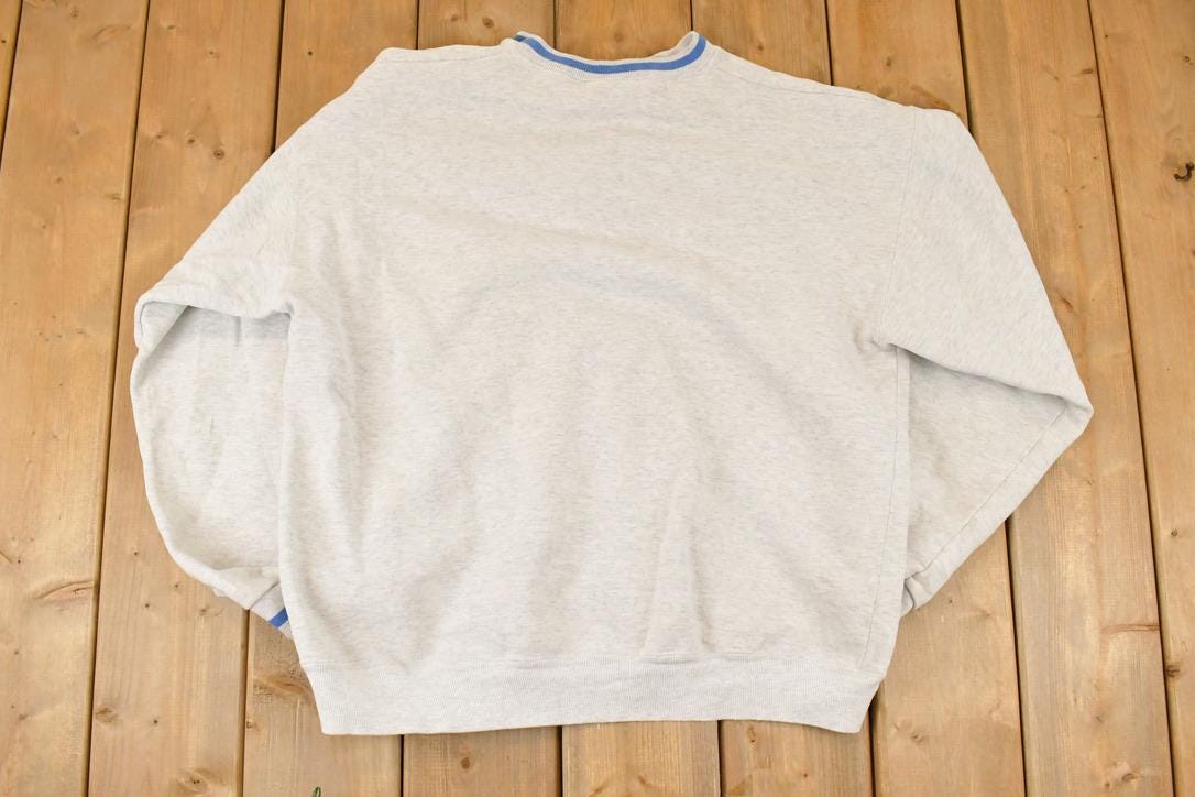 Vintage 1990s Aztec Bird Quarter Button Crewneck Sweatshirt Mens L