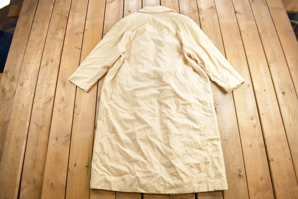 Vintage 1990s J. G. Hook White Wool Overcoat