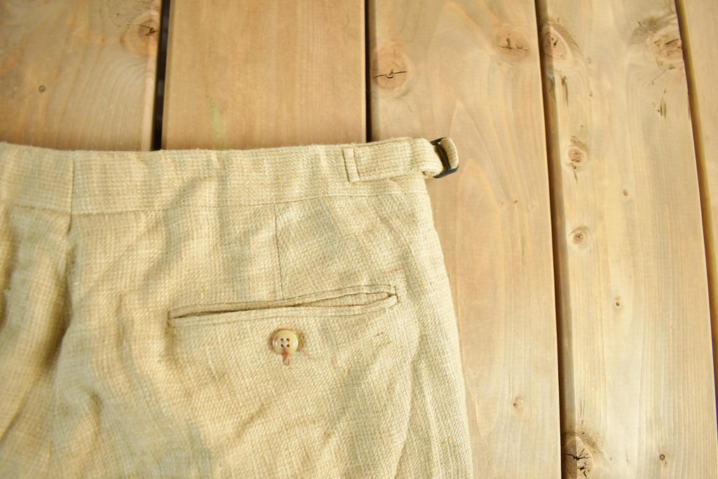 Vintage 1990's Polo Ralph Lauren Silk Flax Trousers Adult 34 x 30