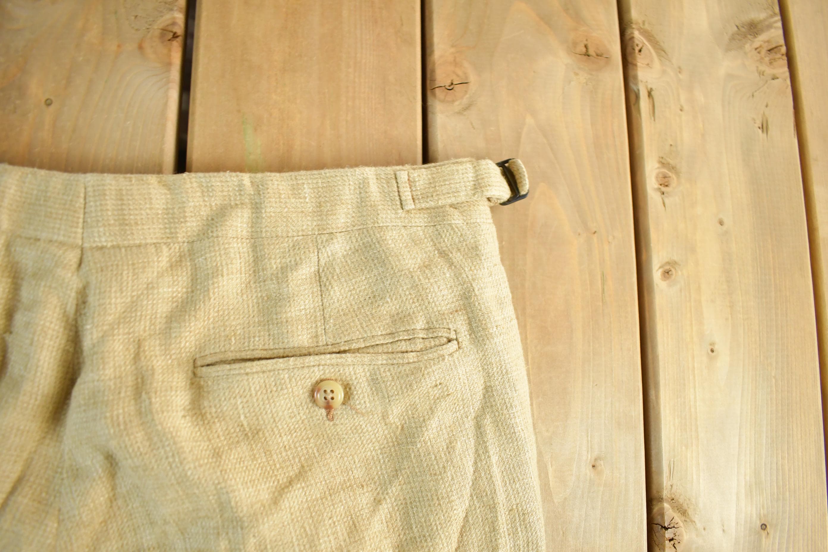 Vintage 1990's Polo Ralph Lauren Silk Flax Trousers Adult 34 x 30