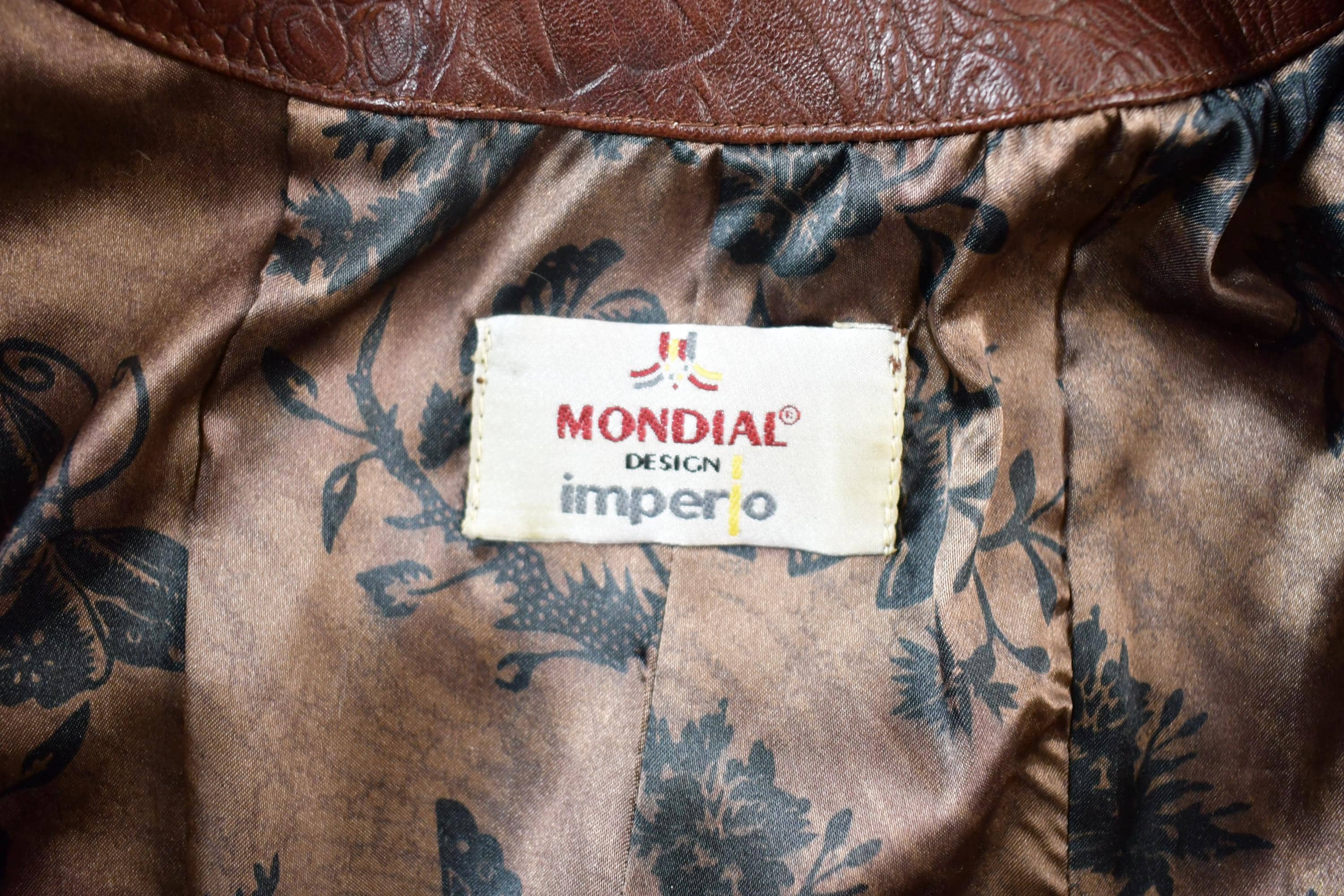 Vintage 1980s Mondial Women's Full Length Alligator Print Leather Trench Coat
