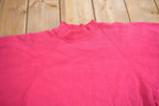 Vintage 1990s Blank Pink Champion Reverse Weave Mock Neck