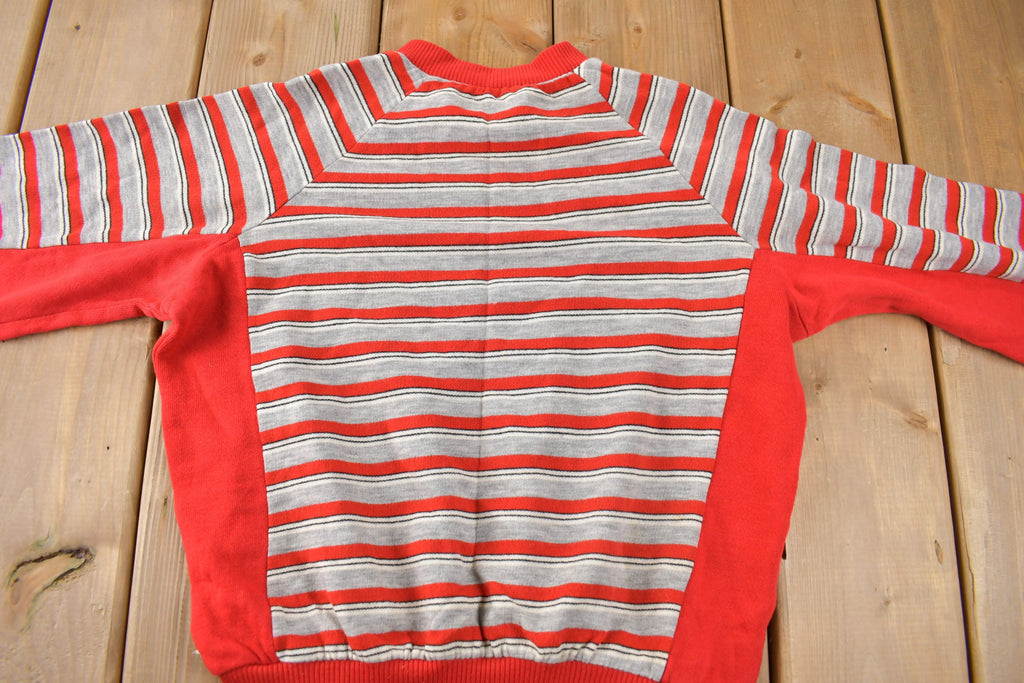 Vintage 1970s Striped Crewneck Sweatshirt Made In USA Size XS