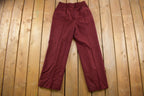 Vintage 1950s Pendleton 100% Virgin Wool Red Trousers Size 28 x 30