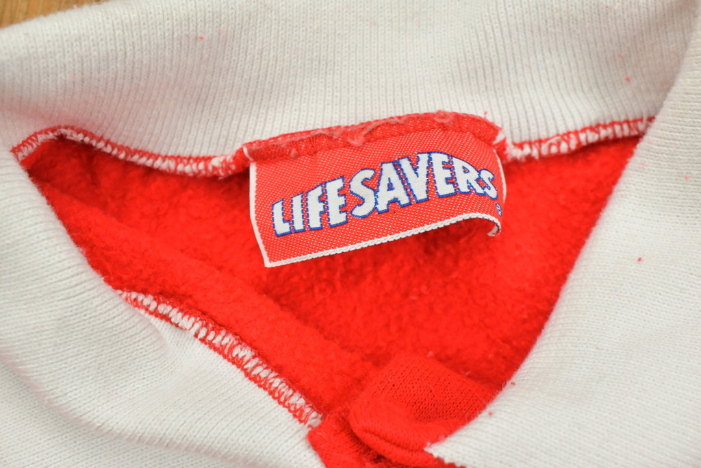 Vintage 1980s Life Savers Graphic Collared Sweater
