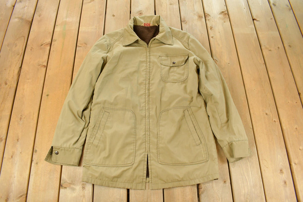 Vintage 1950s Alleson Wool Lined Full Zip Work Jacket Men's Medium