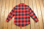 Vintage 1980s WC Buffalo Plaid Wool Button Up Shirt