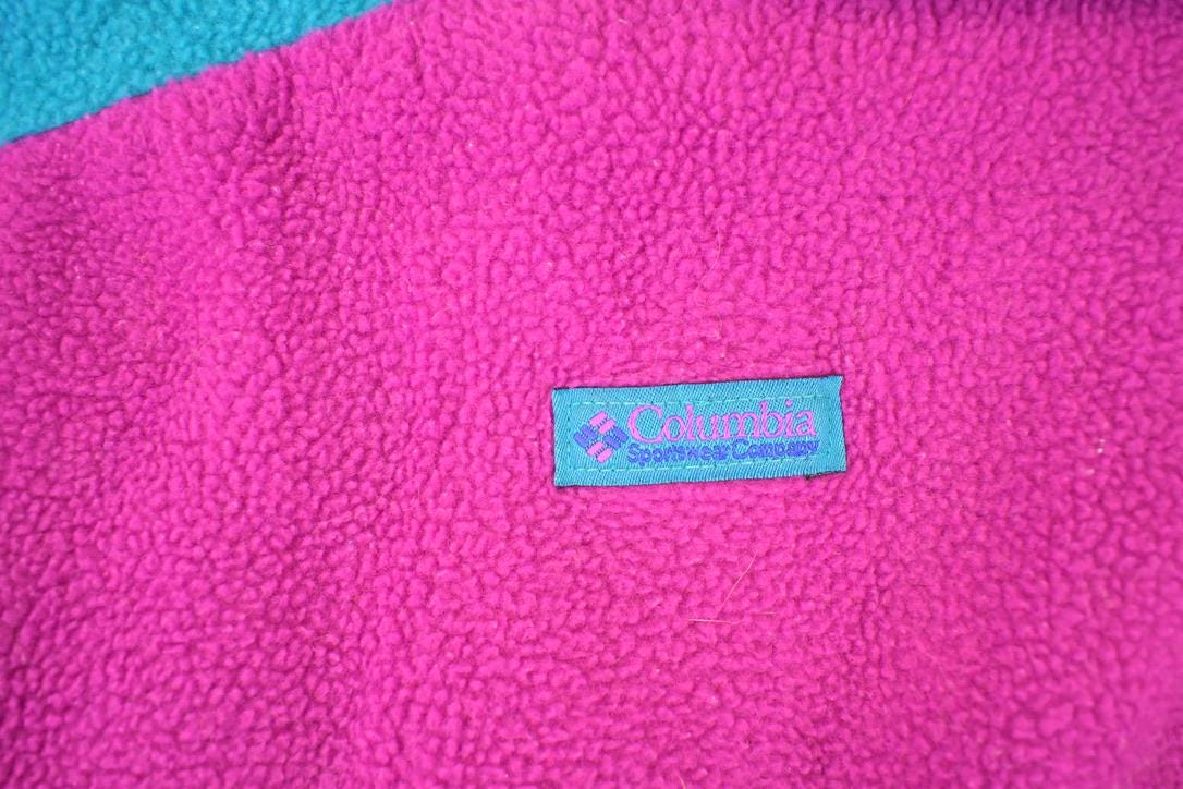 Vintage 1990s Columbia Sportswear Abstract Collar Fleece Outdoorsman Sweater Women's XL