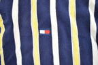 Vintage 1990s Tommy Hilfiger Striped 3 Button Short Sleeve Shirt