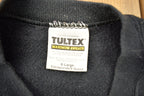 Vintage 1980s Tultex Black Blank Raglan Crewneck Sweatshirt