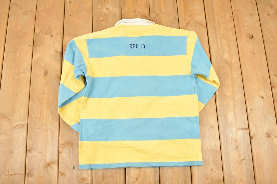 Vintage 1990s Barbarian Rugby Wear Nems Lacrosse Quarter Button Shirt Men's M