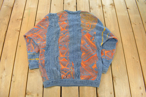 Vintage 1990s Coogi Blues 3D Abstract Knit Sweater Men's Medium / 90s Coogi / Made In Australia / Streetwear / American Vintage / Hip Hop