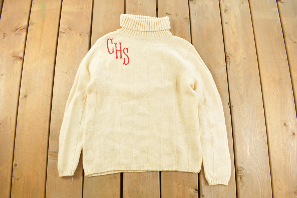 Vintage 1950's Garland Sheltie Mist Collegiate Knit Turtleneck Sweater Women's S