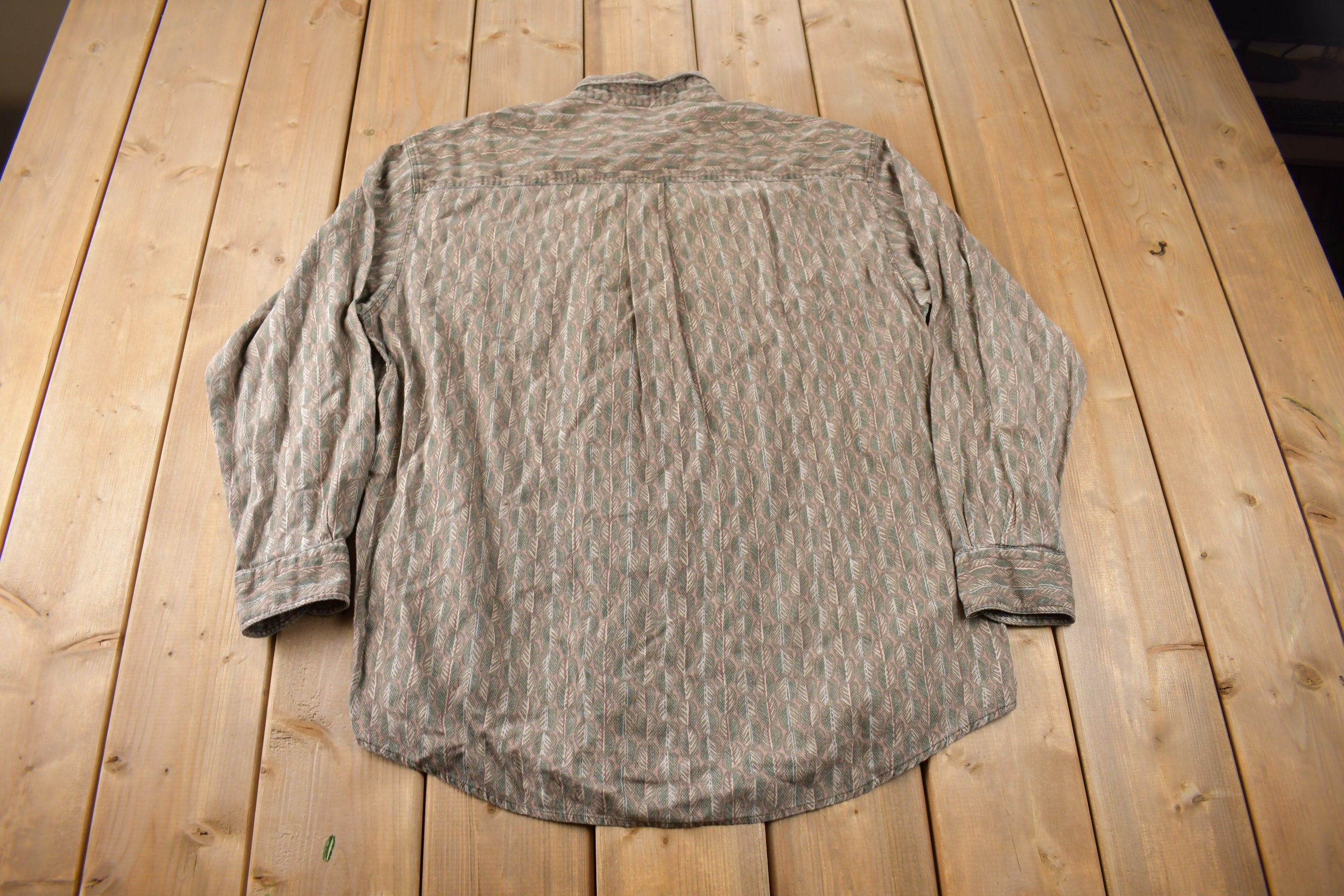 Vintage 1990s Woolrich All Over Print Button Up Shirt Size XL