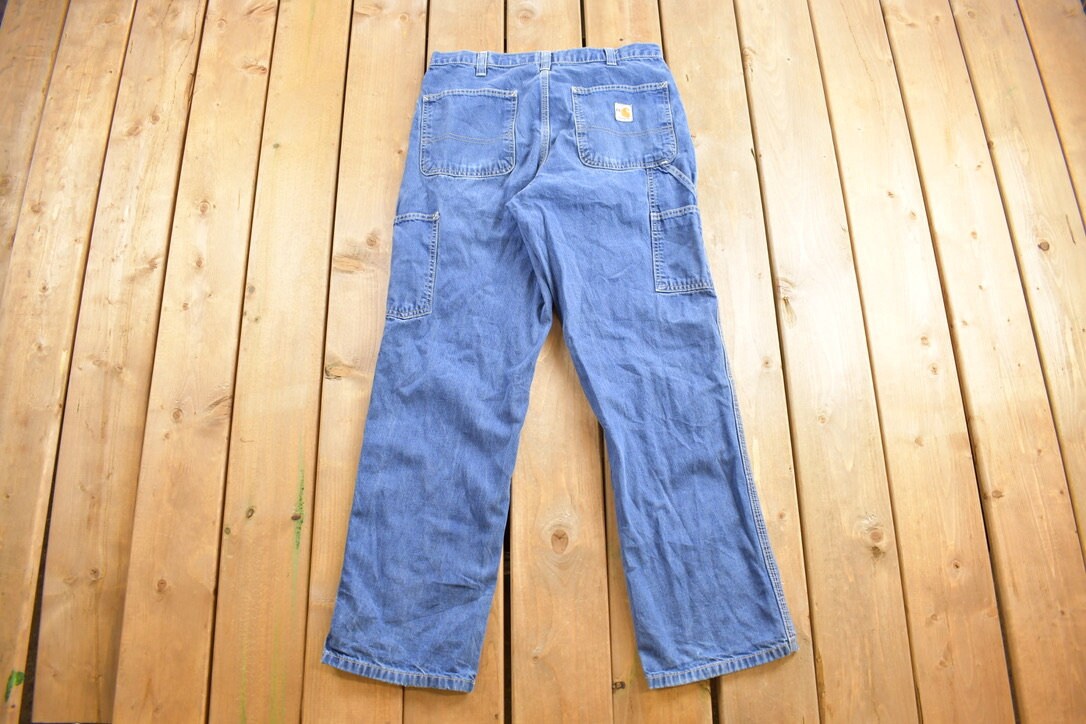 Vintage 1990s Carhartt Flame Resistant Mid Wash Relaxed Fit Jeans