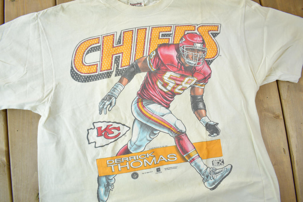 Vintage 1996 Kansas City Chiefs Derrick Thomas NFL Graphic T-Shirt