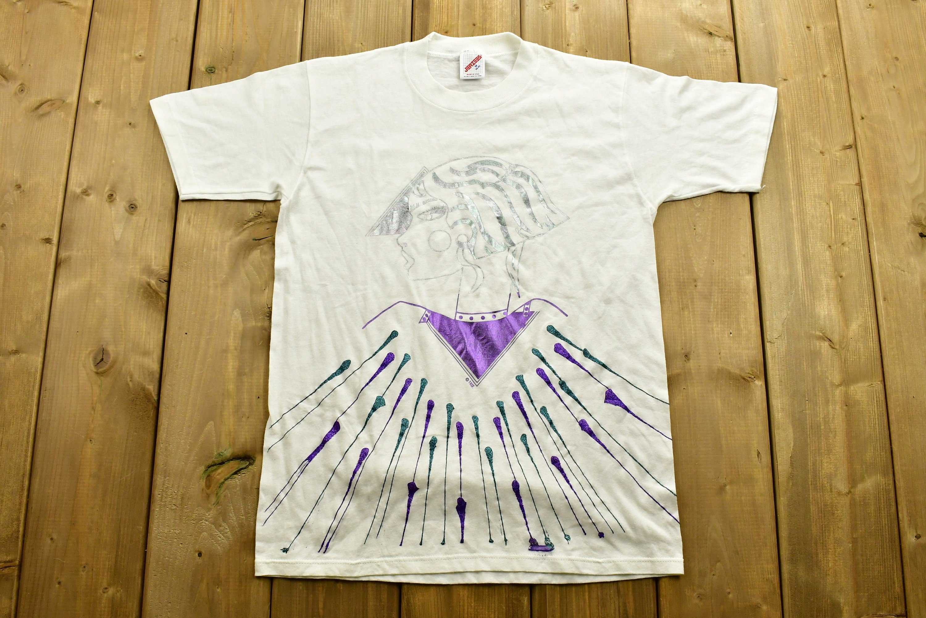 Vintage 1990's Abstract Women Graphic T-Shirt