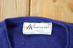Vintage 1970s Warren Knit Perfect Mild Distress Cardigan Sweater Made In USA