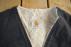 Vintage 1990s Carhartt Sherpa Lined Jacket Vest Mens XL