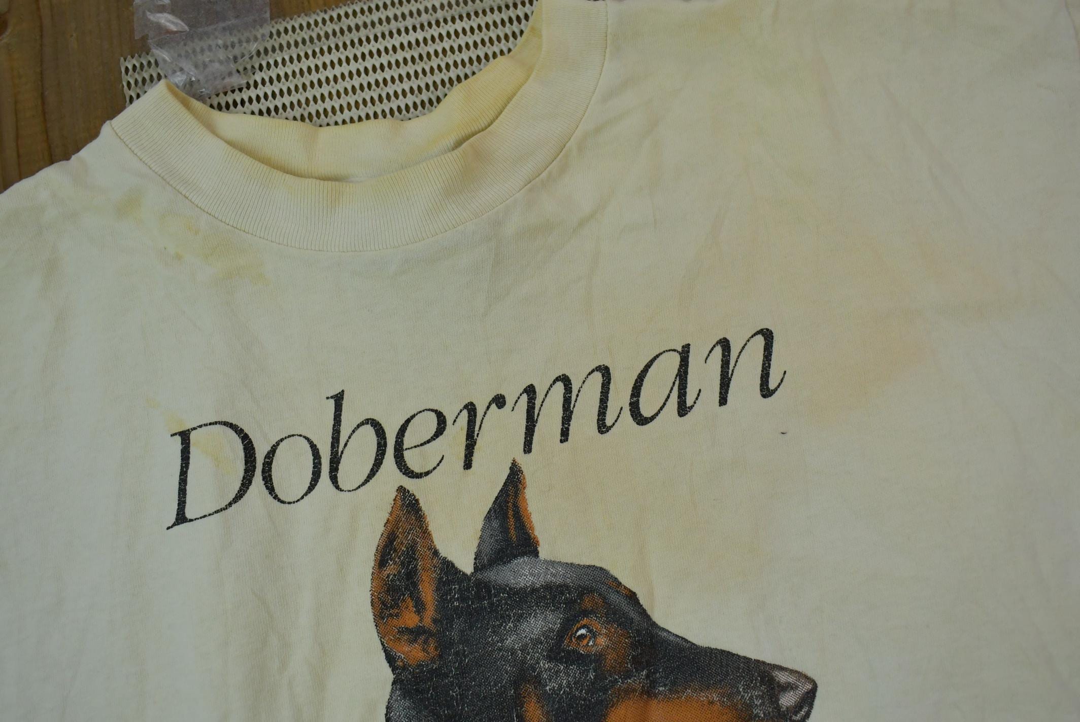 Vintage 1990s Doberman Graphic T-Shirt  Vintage Dog T Shirt  Made In USA  Dog Lover Shirt  Dog Shirt  Size XL