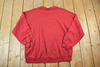 Vintage 1990s Jerzees Blank Burgundy Crew Neck Sweatshirt