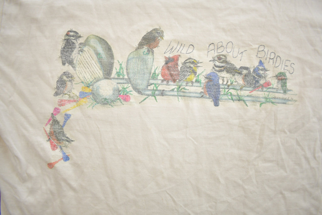 Vintage 1990s Wild About Birdies Single Stitch Graphic T-Shirt Made In USA