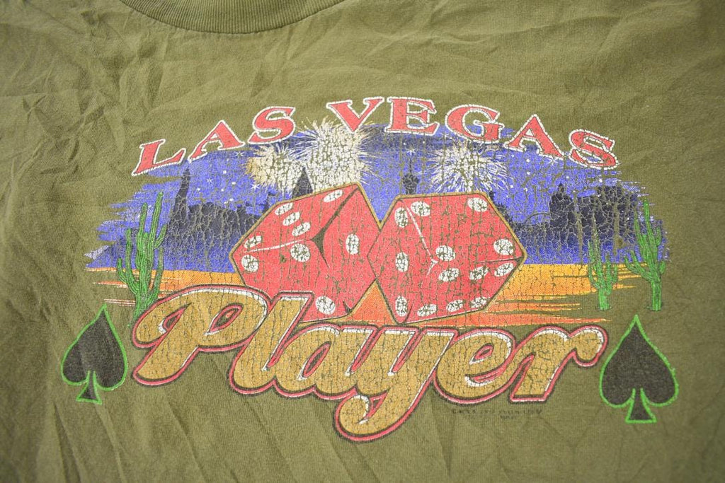 Vintage 1990s Las Vegas Souvenir Travel T Shirt Made In USA