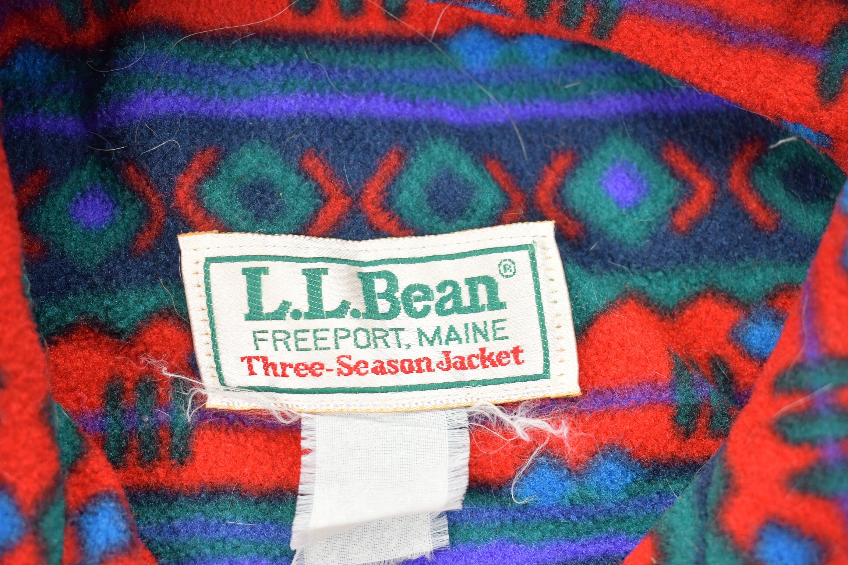 Vintage 1980s Aztec Fleece Zip Up Jacket
