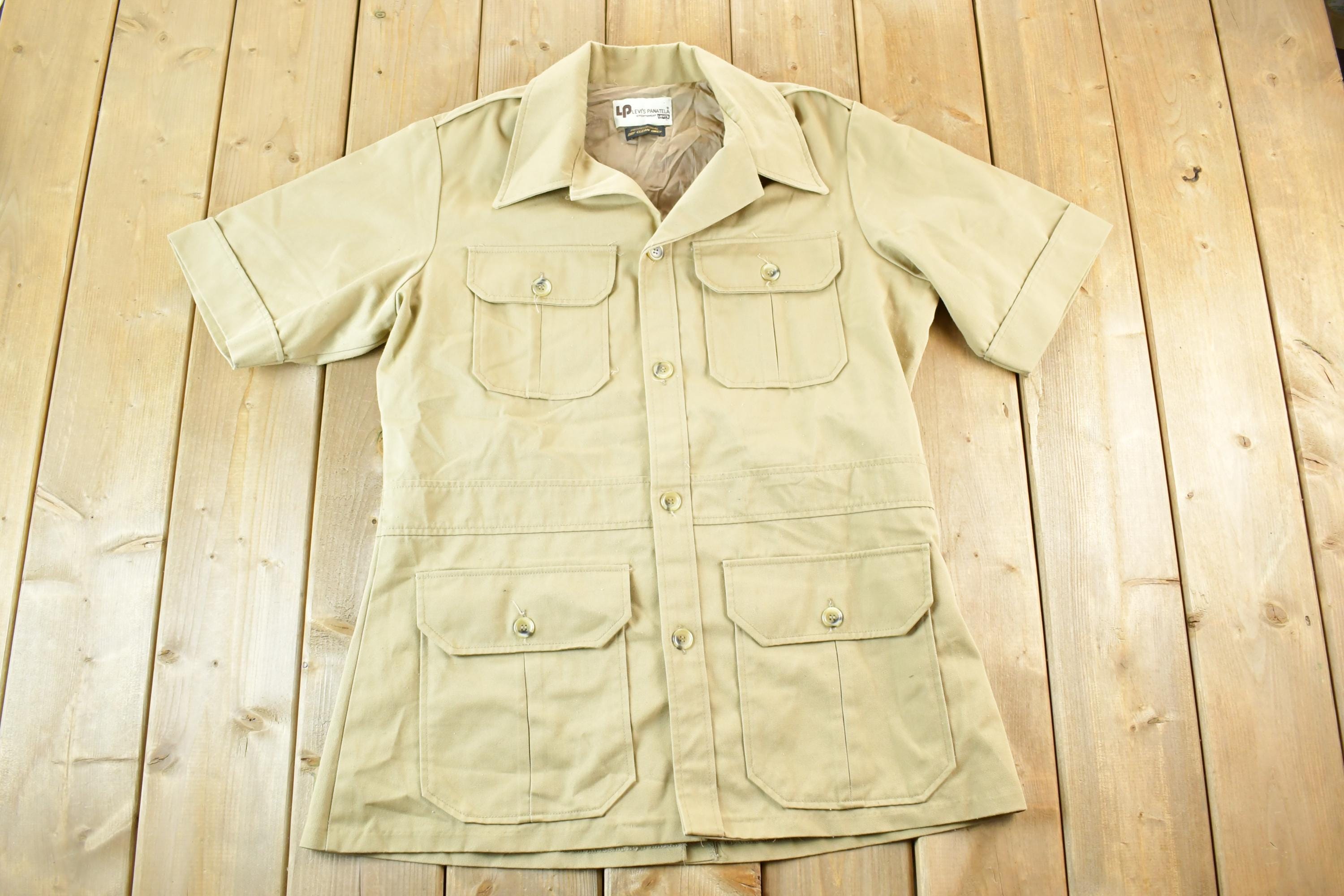 Vintage 1970s Levis Panatela Button Up Shirt Mens XL