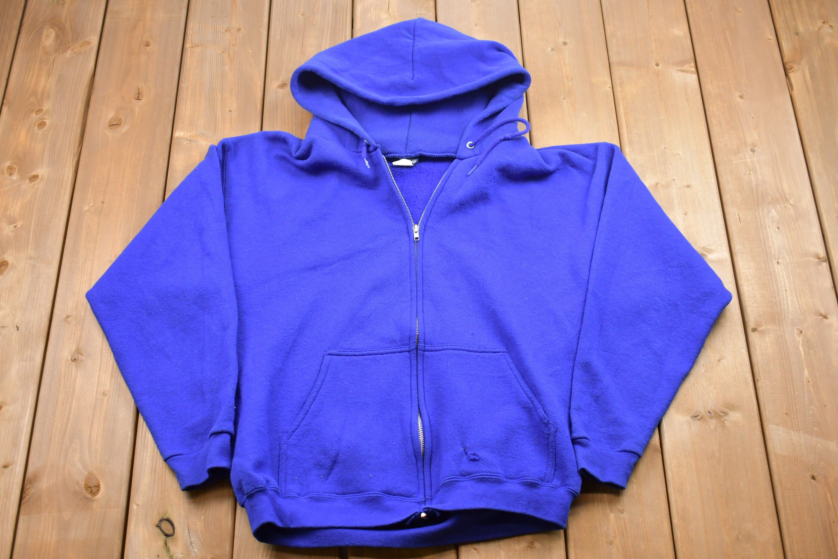 Vintage 1990sZip Up Blank Hoodie