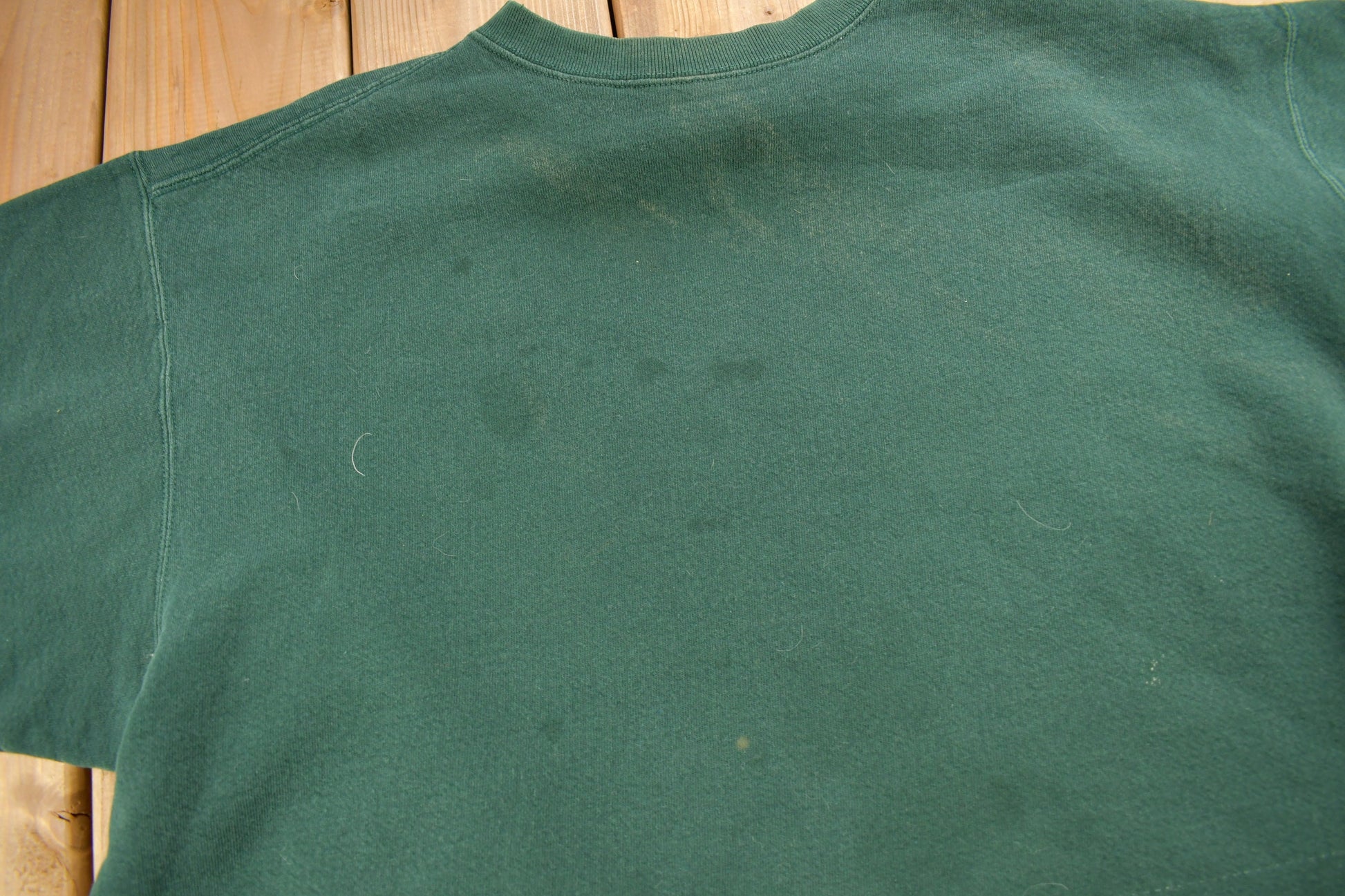 Vintage 1990s Blank Forest Green Pluma Crewneck Sweatshirt