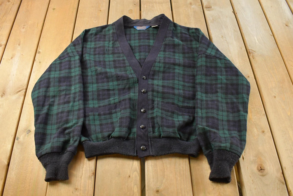 Vintage 1980s Pendleton Wool Cardigan Sweater Men's Medium /