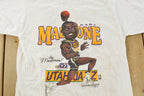 Vintage 1980s Karl Malone Utah Jazz NBA Caricature T-Shirt Mens S