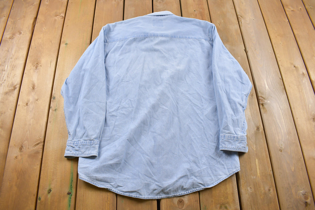 Vintage 1990s NFL Indianapolis Colts Denim Button Up Shirt