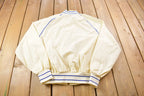Vintage 1980s King Louie Embroidered White Bomber Jacket