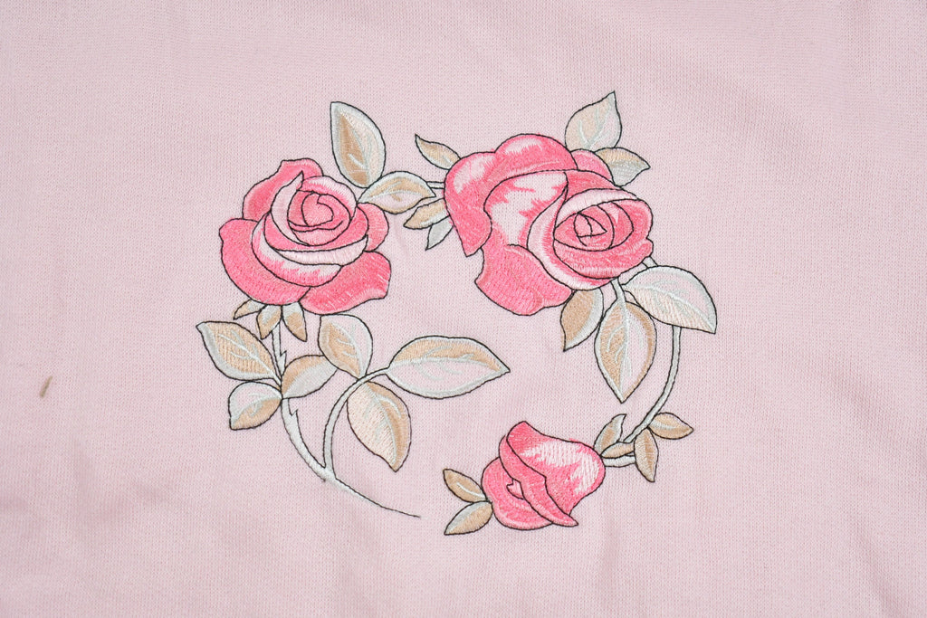 Vintage 1990s Cute Rose Floral Crewneck Sweater