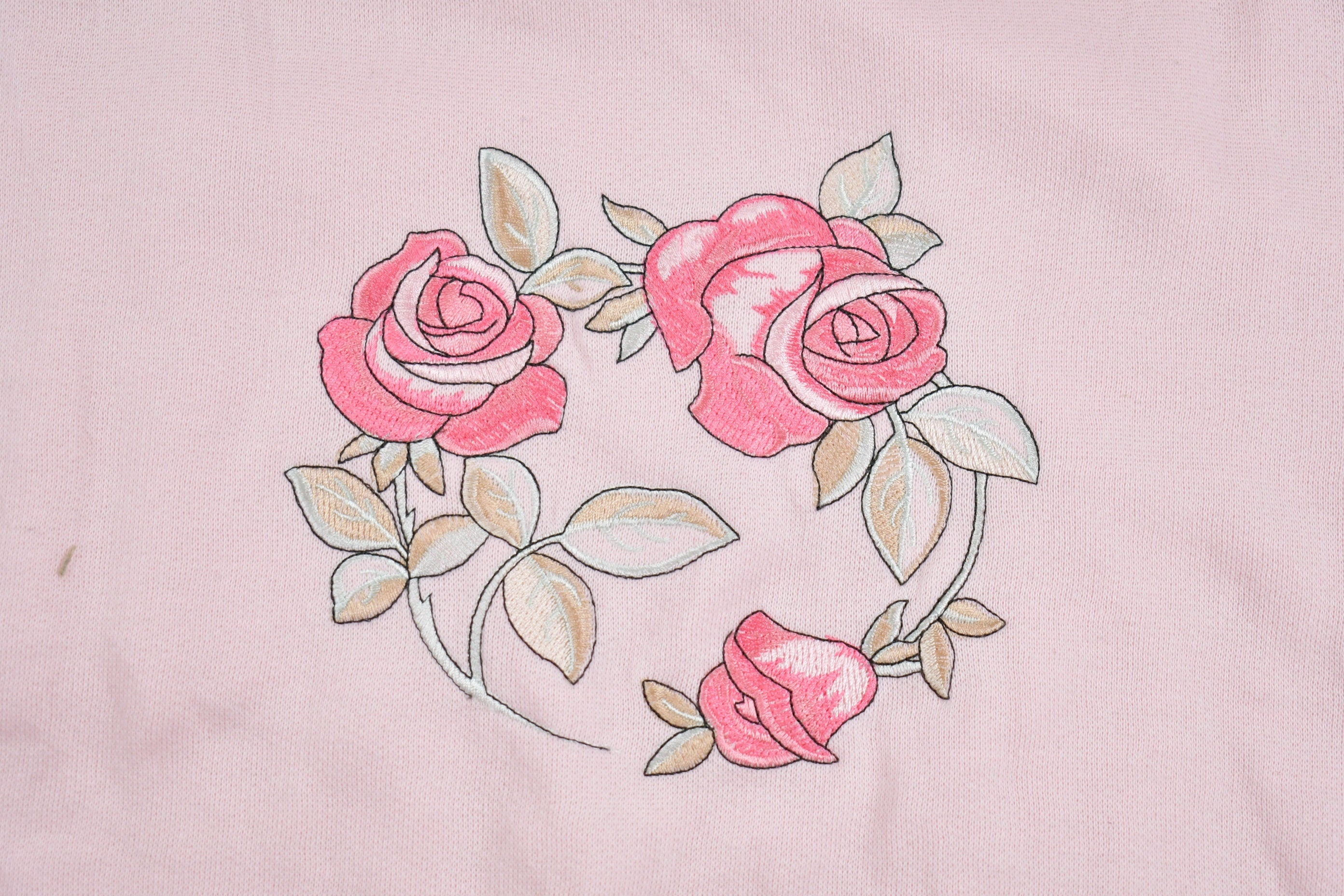 Vintage 1990s Cute Rose Floral Crewneck Sweater