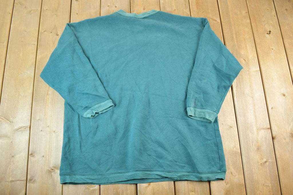 Vintage 1990s J Lauren Floral Garden Souvenir Crewneck Sweatshirt Made In USA