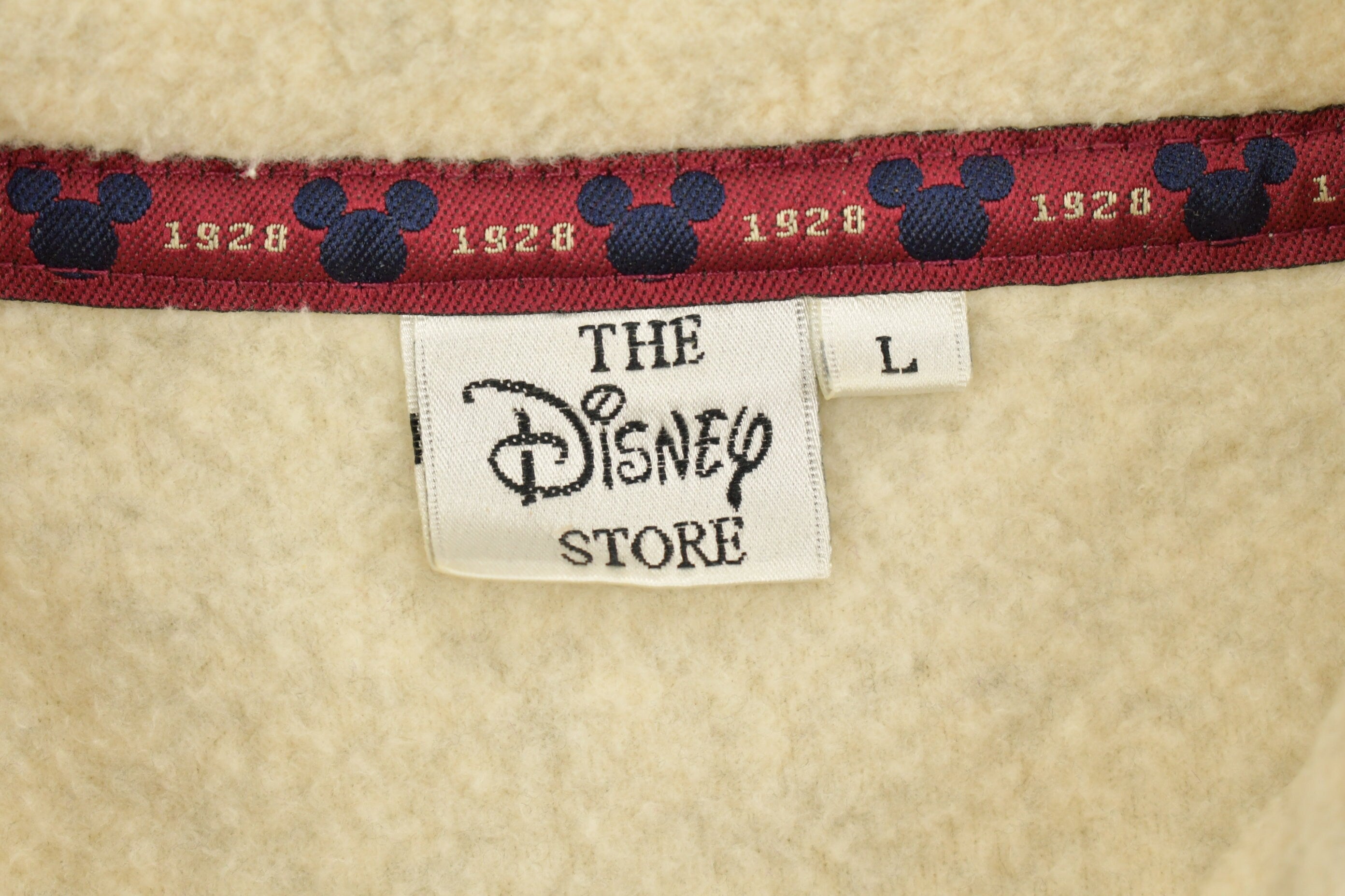 Vintage 1990s Mickey Mouse Quarter Zip Fleece Sweater