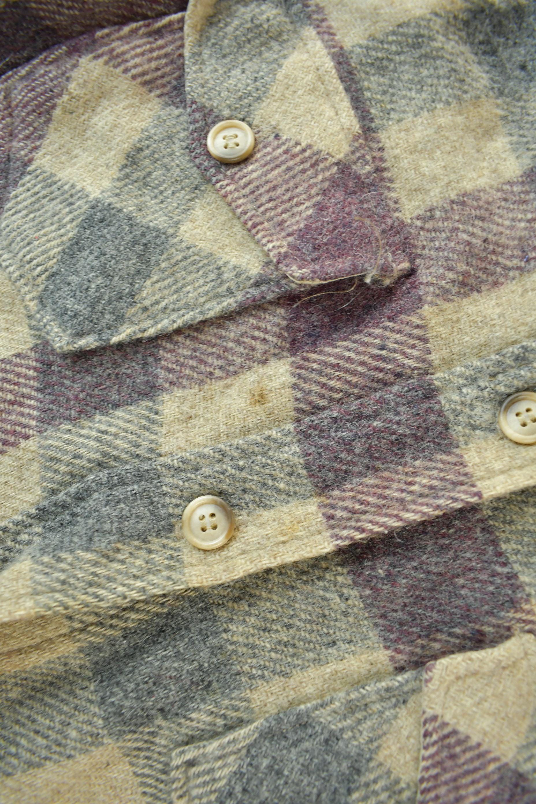 Vintage 1980s Woolrich Woman Plaid Wool Shacket
