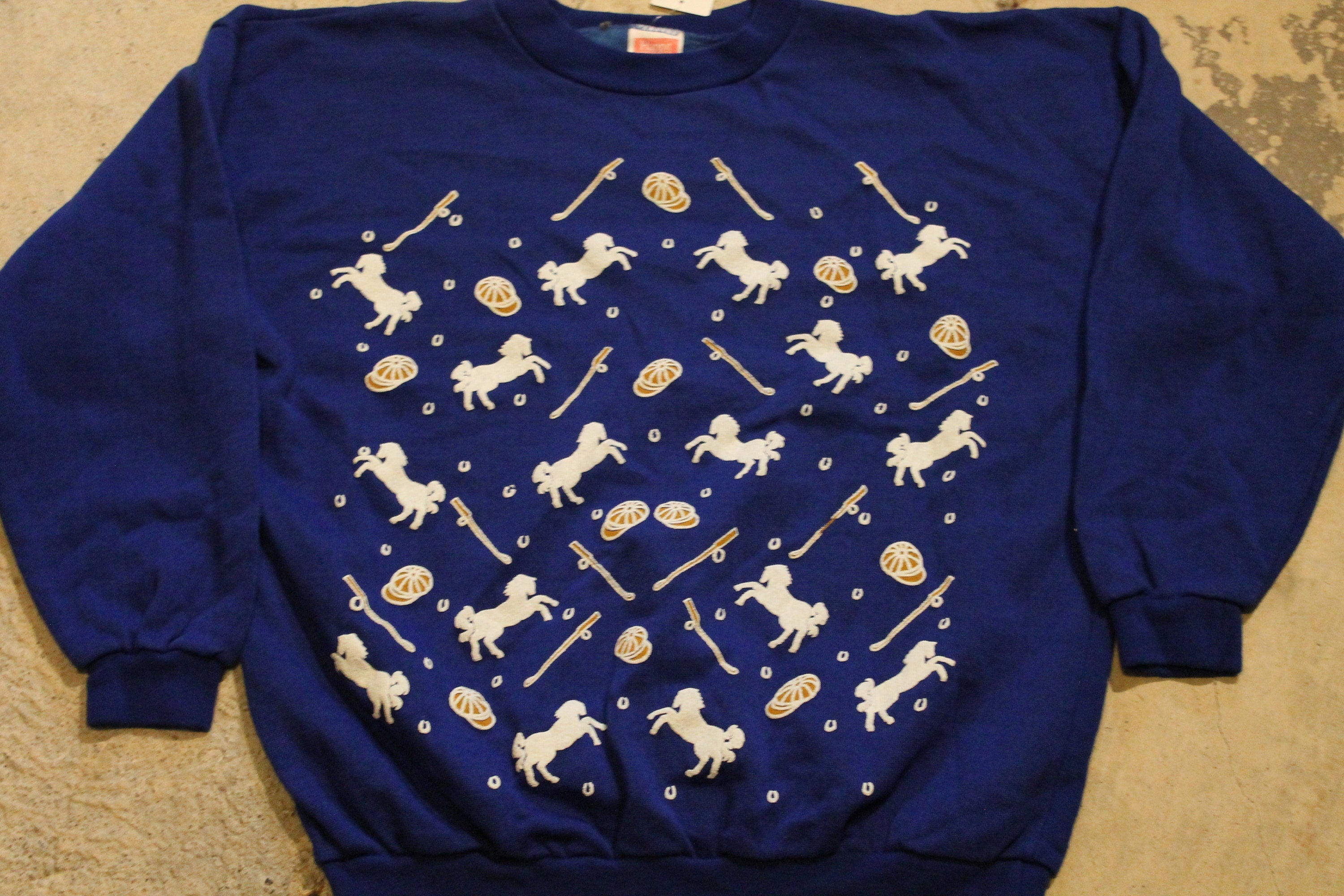 Vintage 1990s Horse Graphic Crewneck Sweatshirt