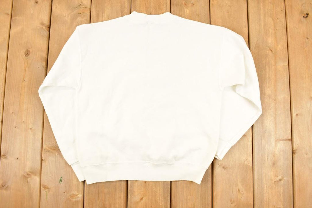 Vintage 1994 Artsy Wine Stain Graphic Print Crewneck Sweatshirt Women's M