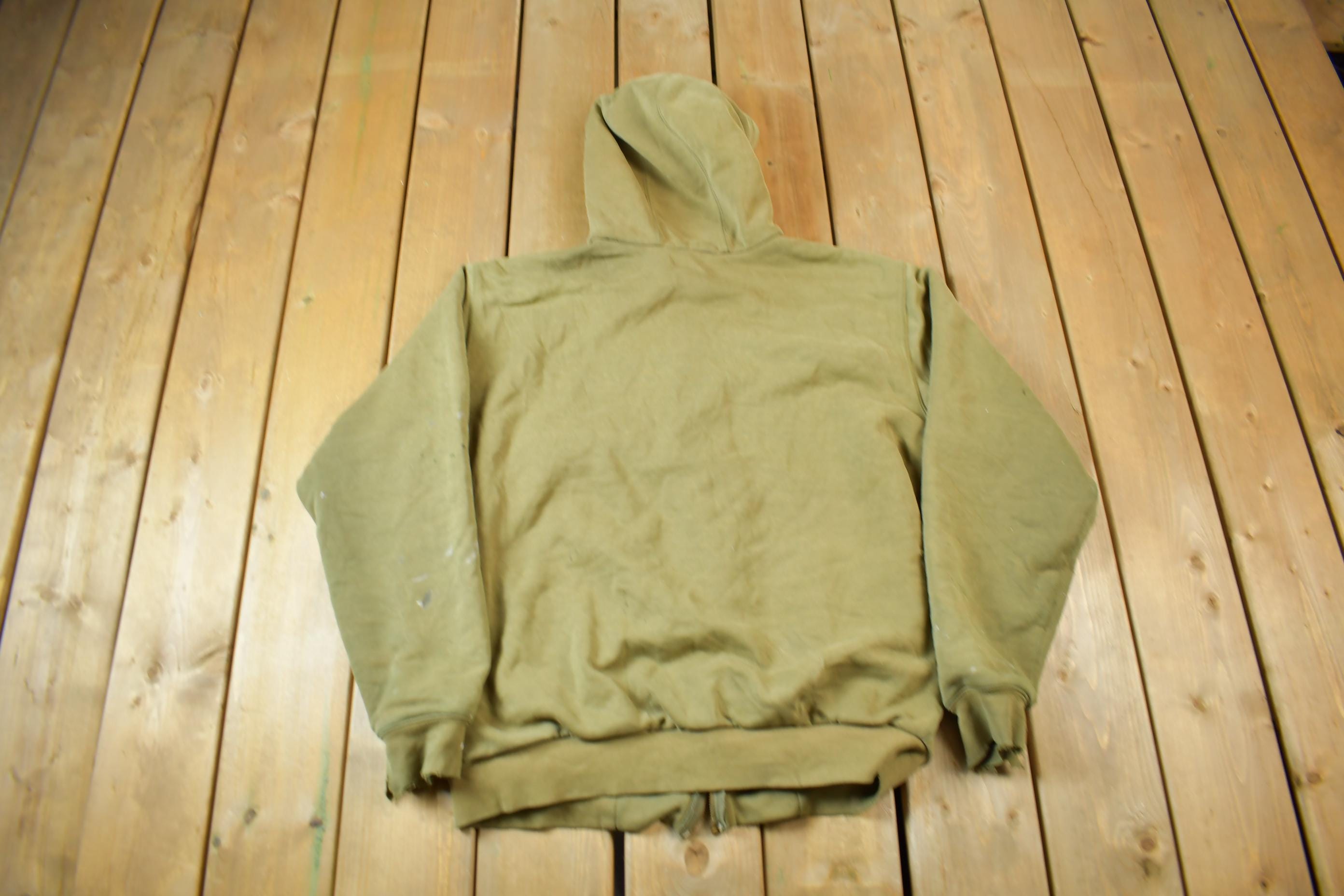 Vintage 90s Carhartt Thermal Lined Zip Up Hoodie Size XL