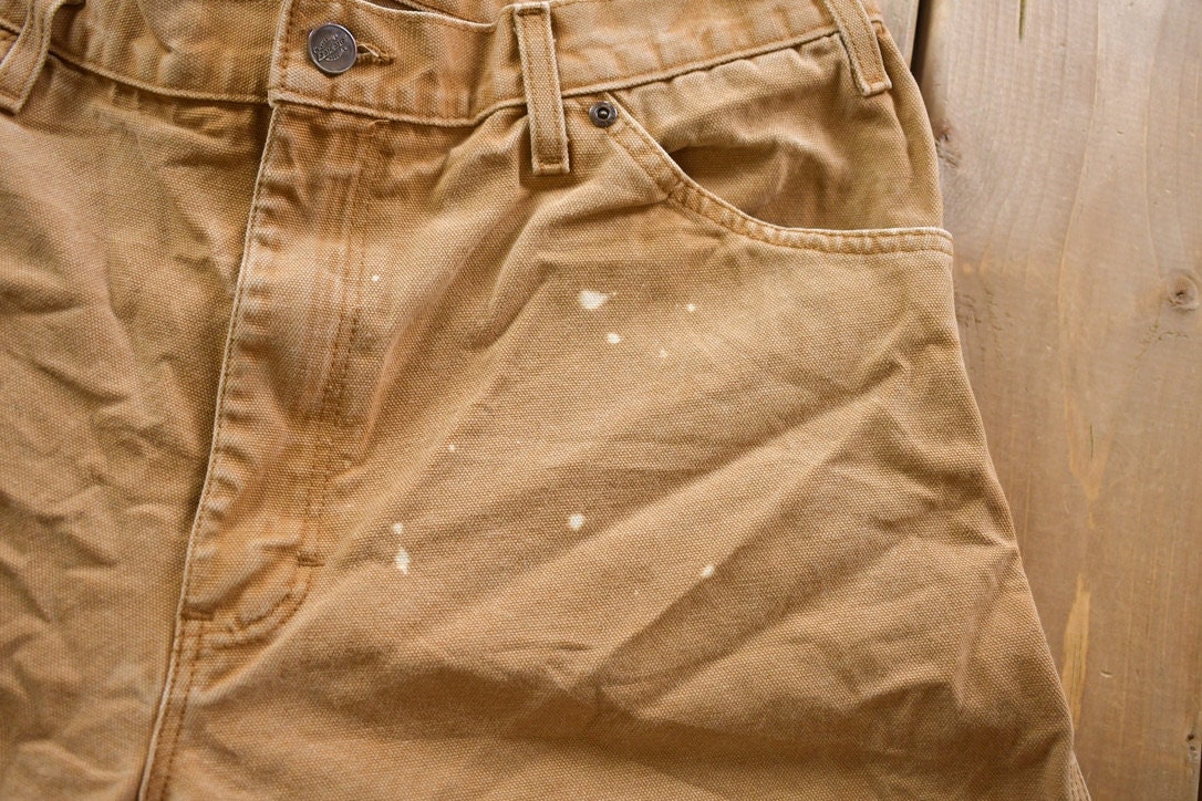 Vintage 1990s Dickies Brown Denim Carpenter Pants 34 x 31  Hype Vintage  Workwear  American Vintage  Streetwear Fashion  Cargo Pants