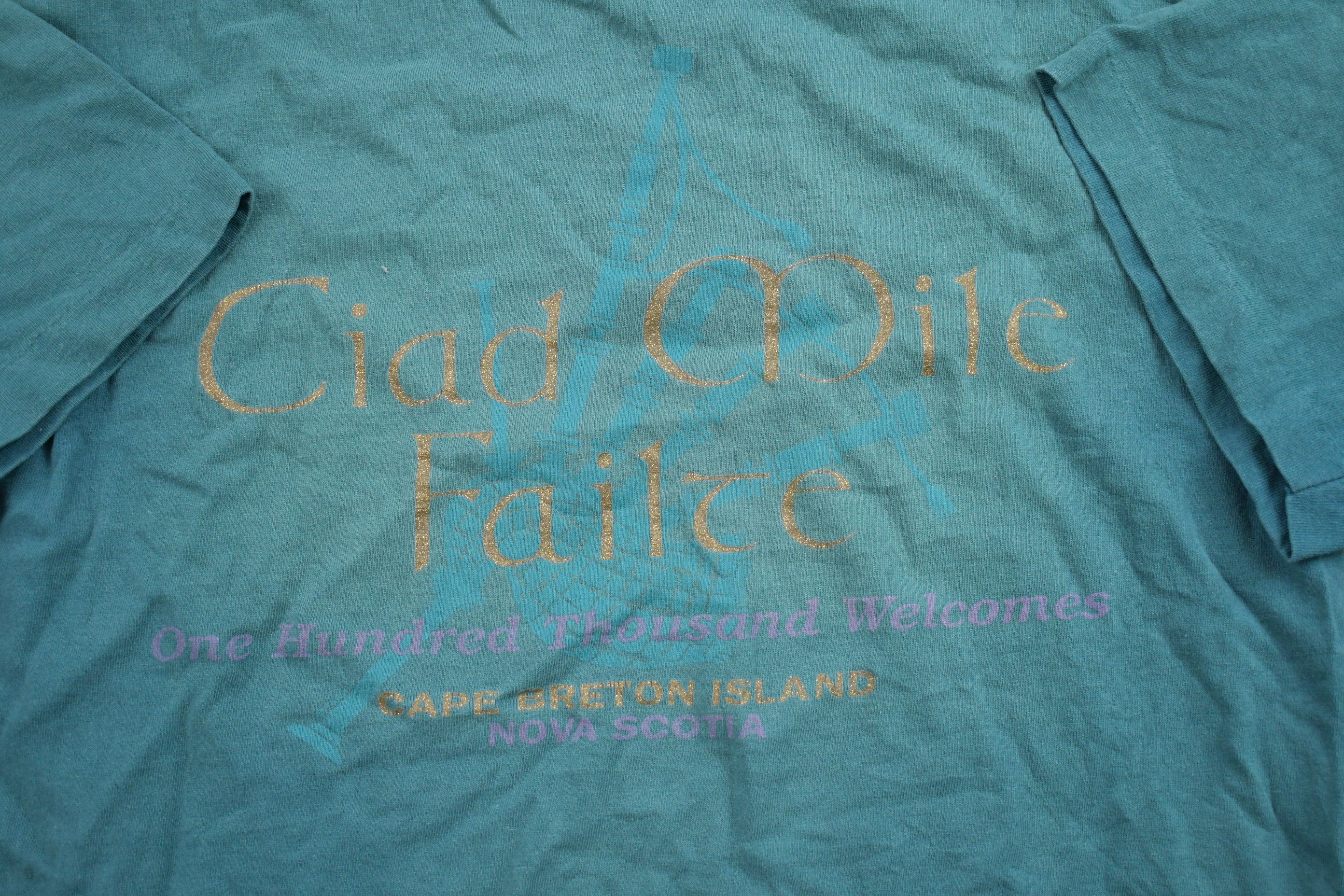 Vintage 1990s Ciad Mile Failte Nova Scotia T-Shirt