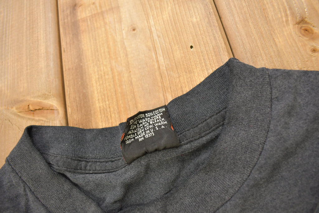 Vintage 1992 Harley Davidson Wolf Graphic 3D Emblem T-Shirt