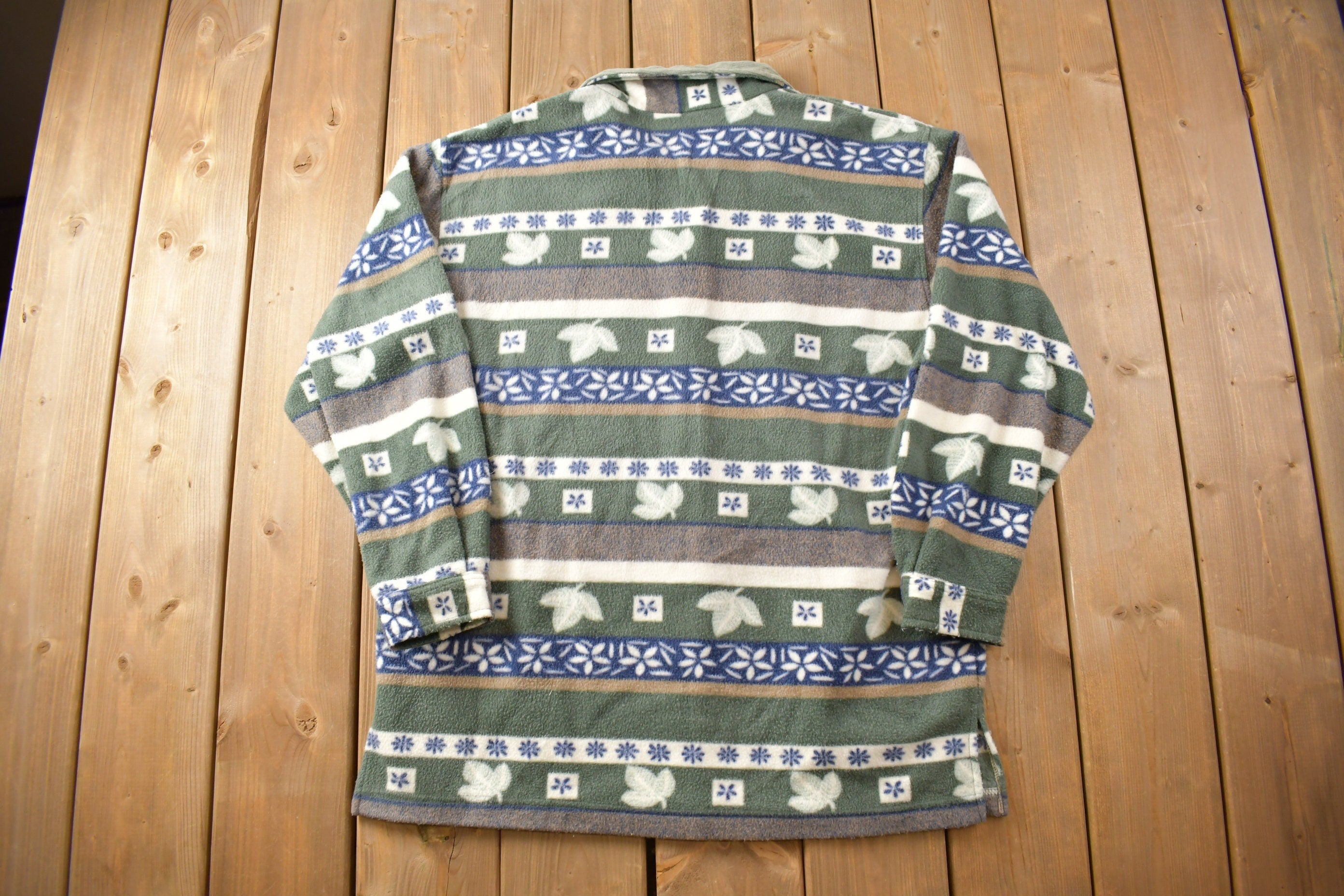 Vintage 1990s Fleece Button Up Sweater