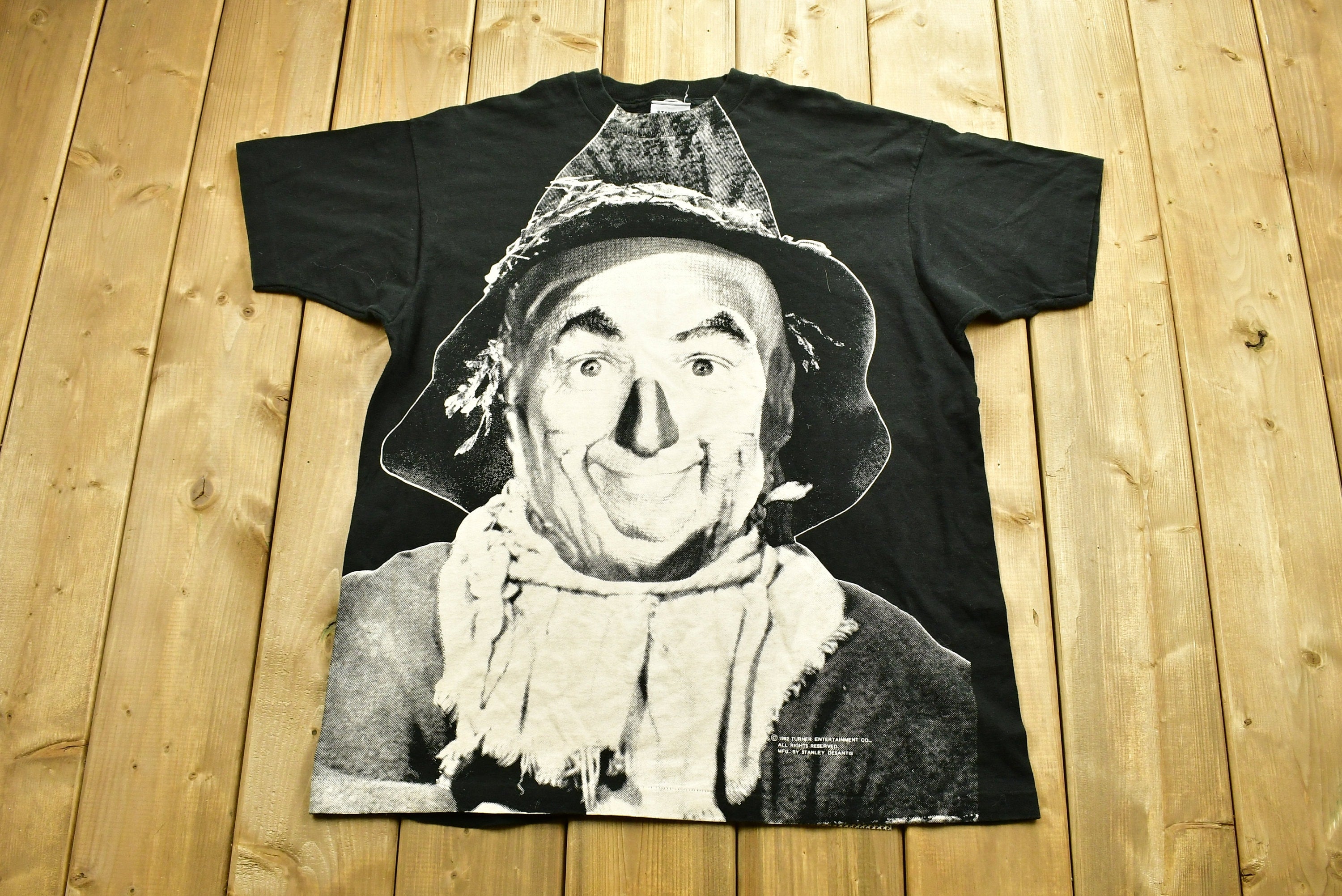 Vintage 1992 The Wizard Of Oz Stanley Desantis Scarecrow All Over Print T-shirt
